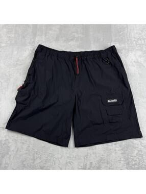 Columbia Cargo Shorts Men XL Black Outdoor Hiking Utility Fishing Gorpcore Camp